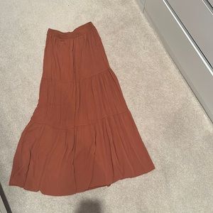 Dark fall rustic orange maxi skirt Windsor small S